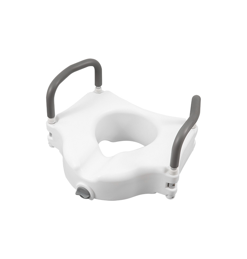 Blocarea E-Z adaugă scaun de toaletă înălțat de 5 pi înălțime cu brațe detașabile